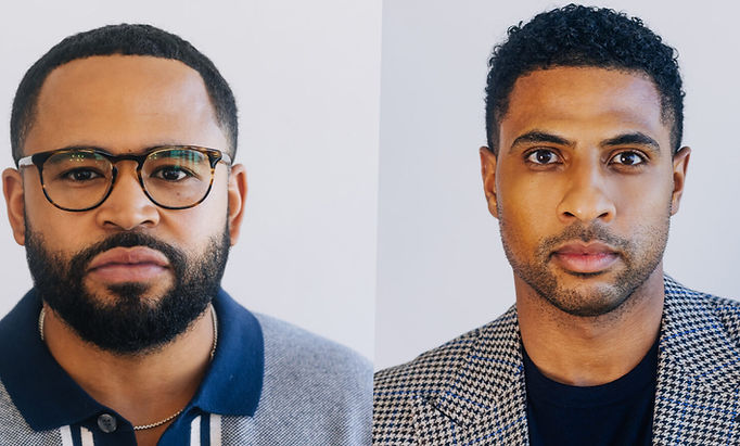 two gentle men, on the left side wearing eyeglass then the other guy wearing professional clothes
